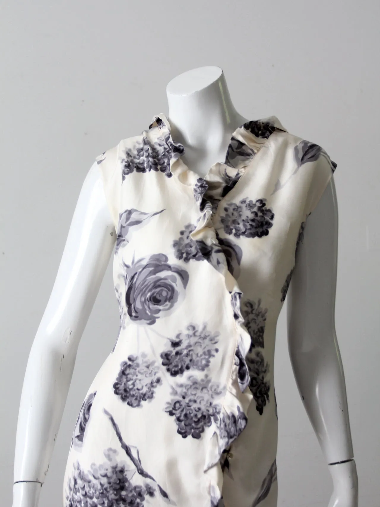 vintage Italian silk floral dress