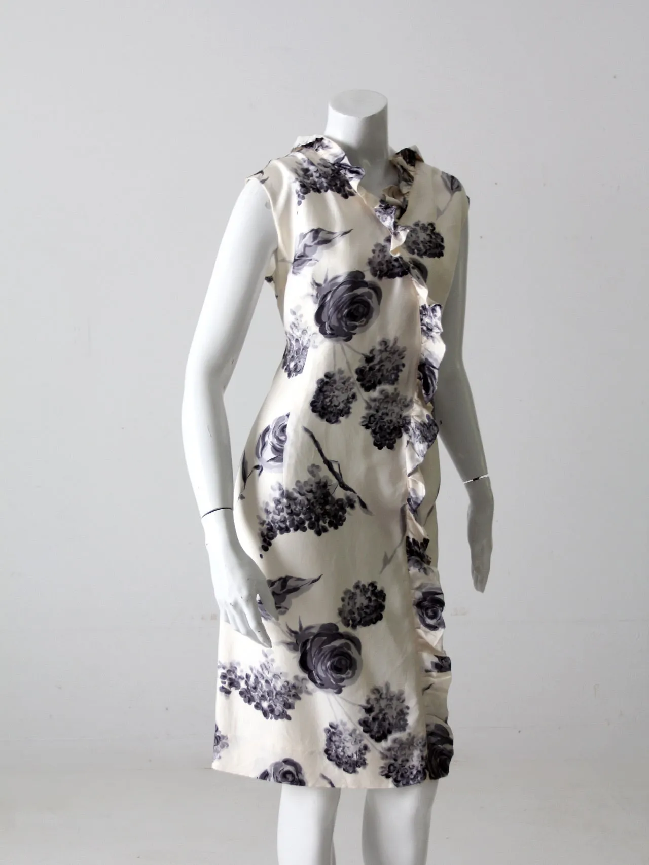 vintage Italian silk floral dress