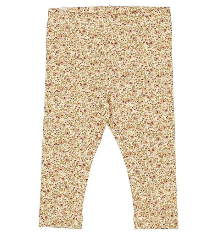 Wheat - Jersey Leggings - Eggshell Flowers