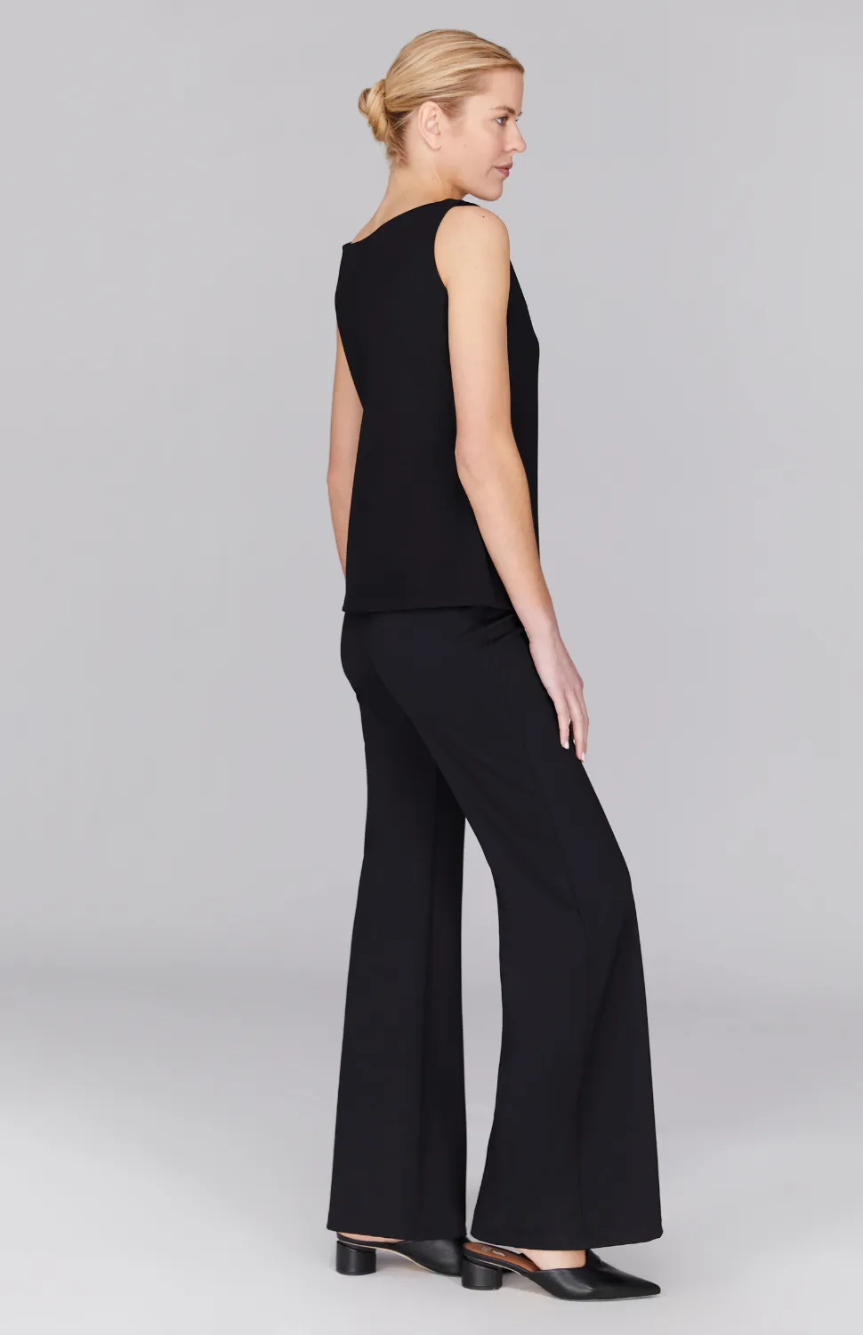 Wide Ponte Pant w/Wide Elastic Waistband