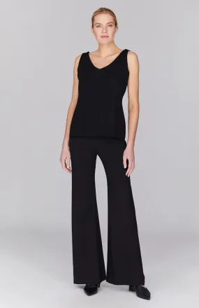 Wide Ponte Pant w/Wide Elastic Waistband