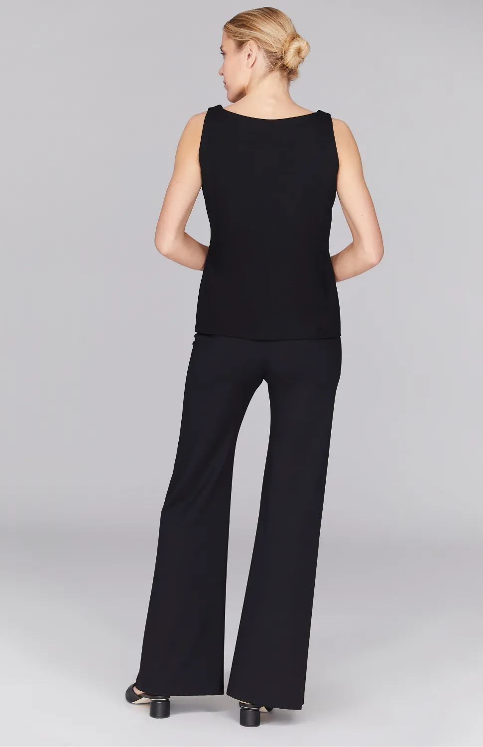 Wide Ponte Pant w/Wide Elastic Waistband