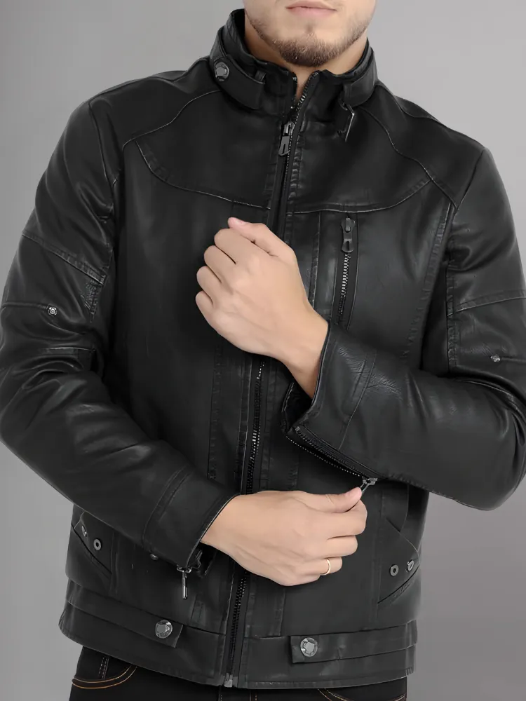 Wilmer Black Leather Jacket