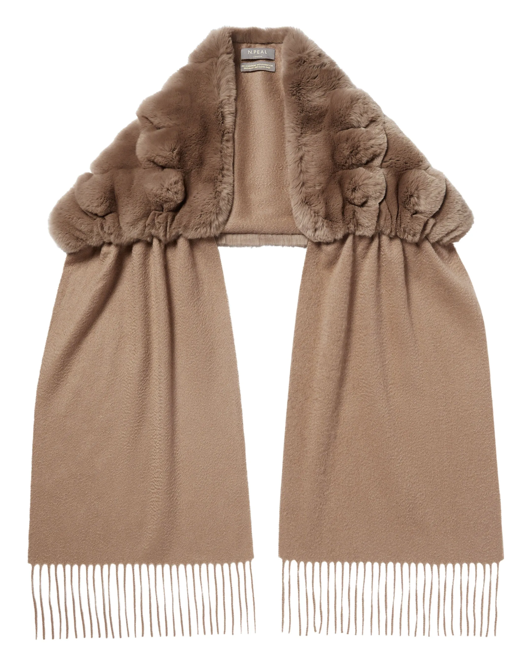 Women's St Moritz Fur Neck Scarf Dark Tan Brown