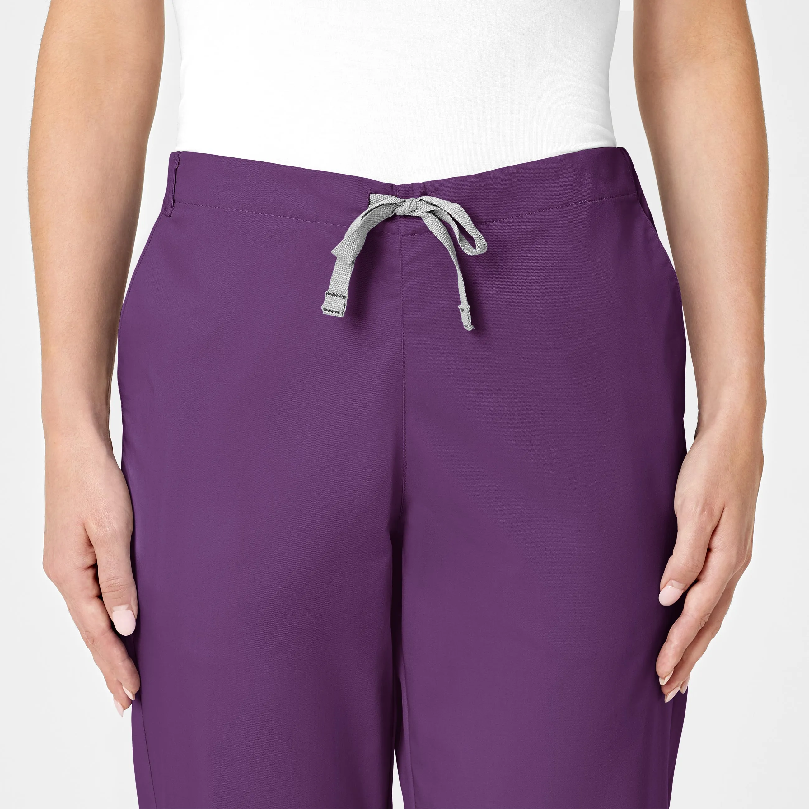 WonderWORK Women's Flare Leg Scrub Pant - Eggplant