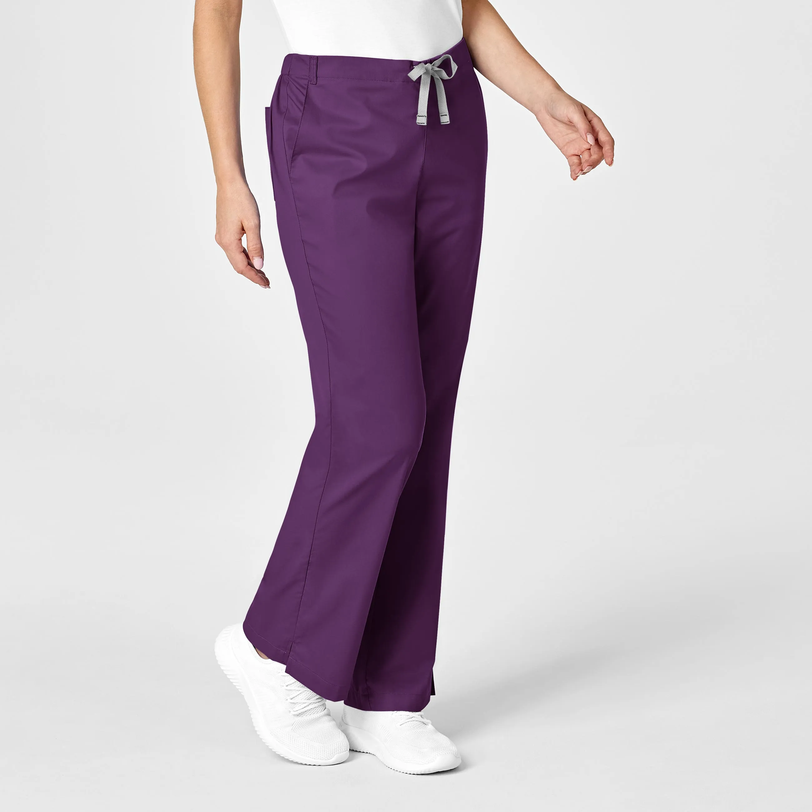 WonderWORK Women's Flare Leg Scrub Pant - Eggplant