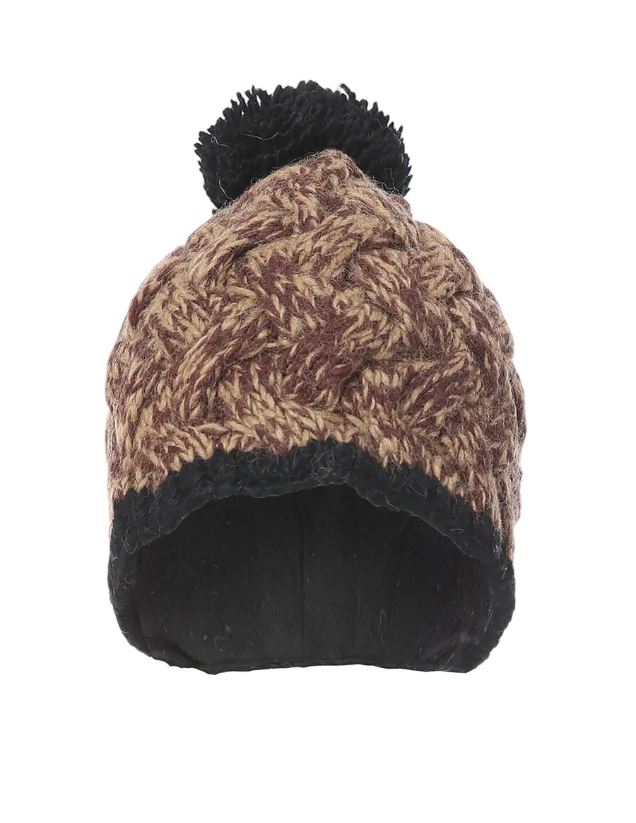 Woolen Beanie Hat with Pom Pom