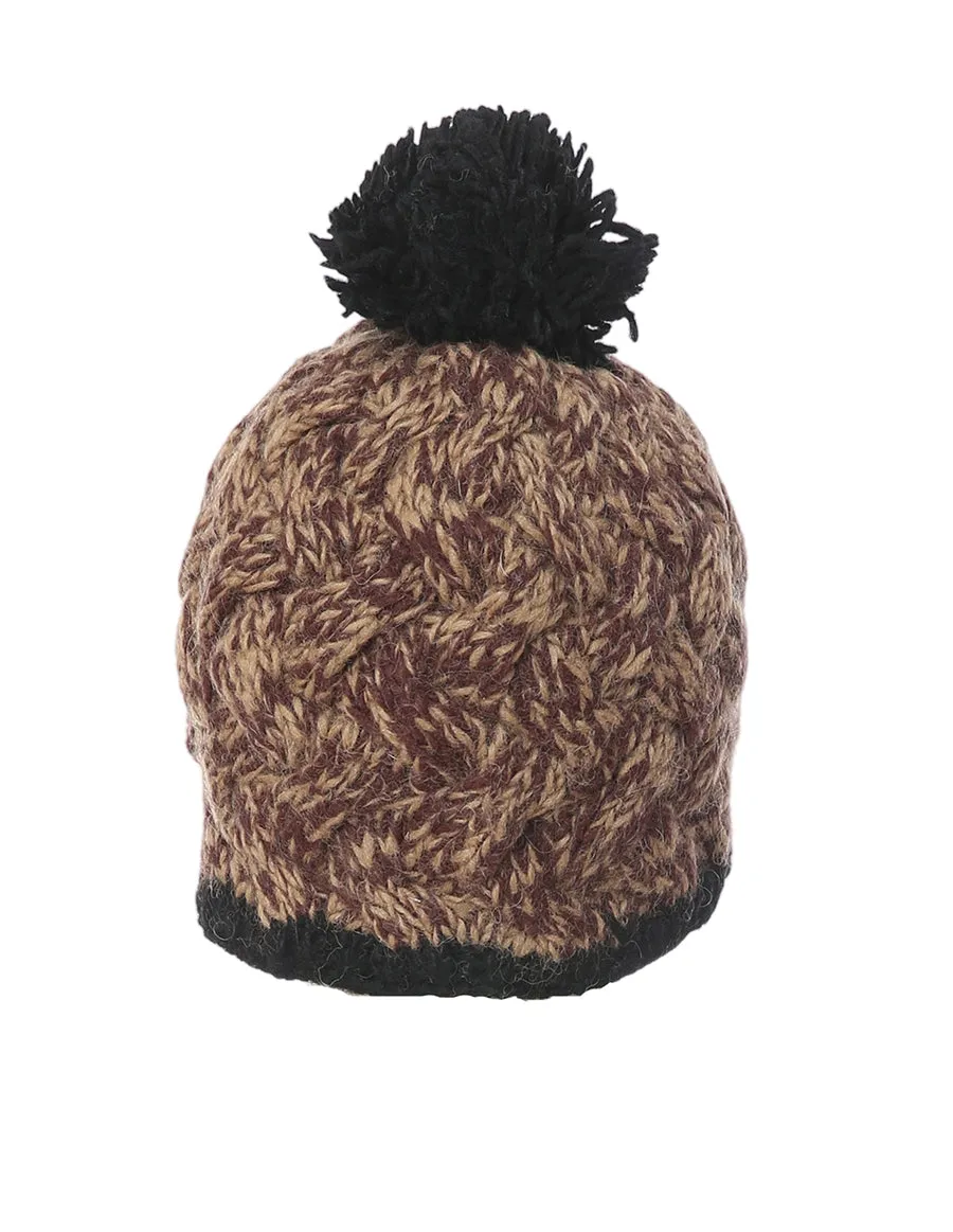 Woolen Beanie Hat with Pom Pom