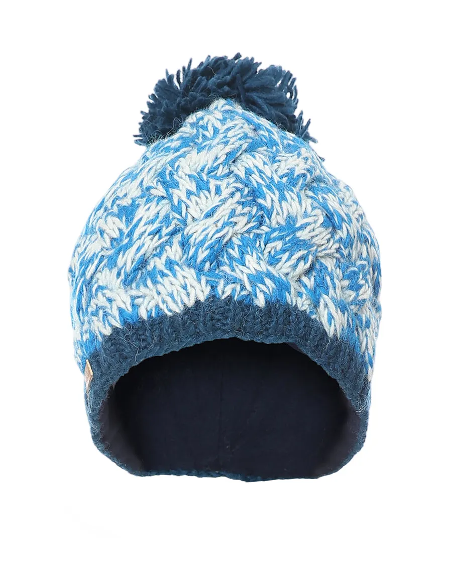 Woolen Beanie Hat with Pom Pom