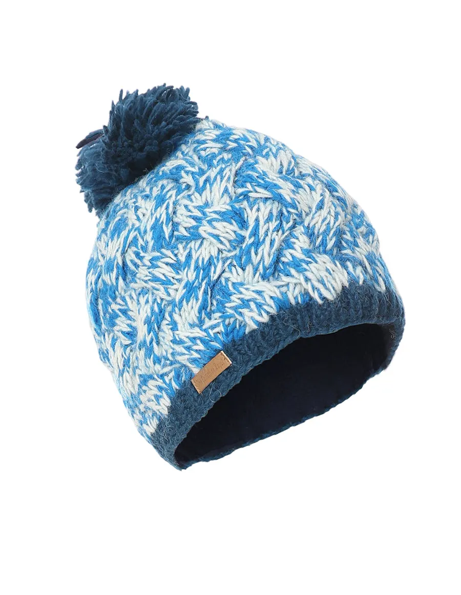 Woolen Beanie Hat with Pom Pom