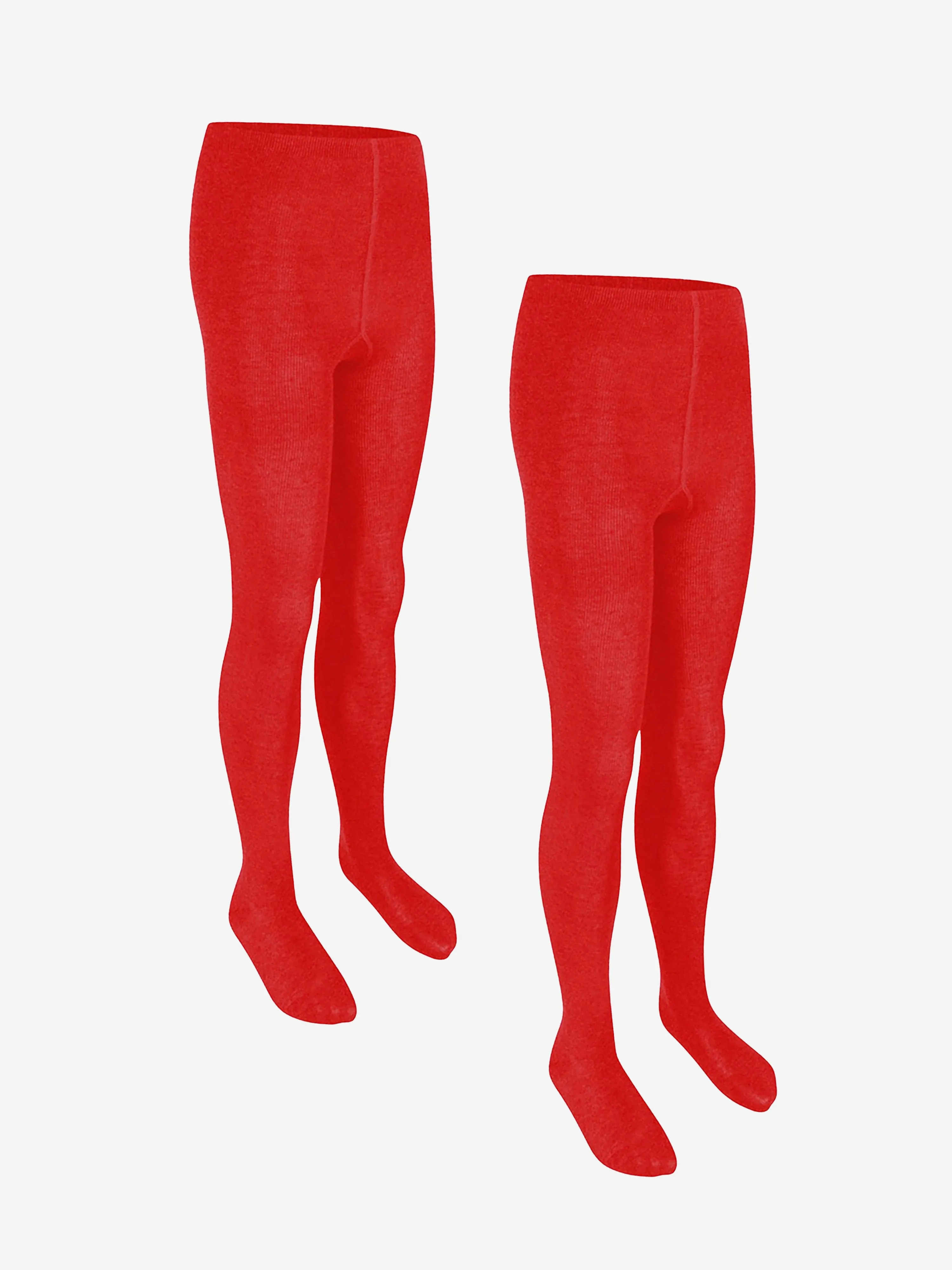 Zeco Girls School Cotton Tights (2 Pack) in Red