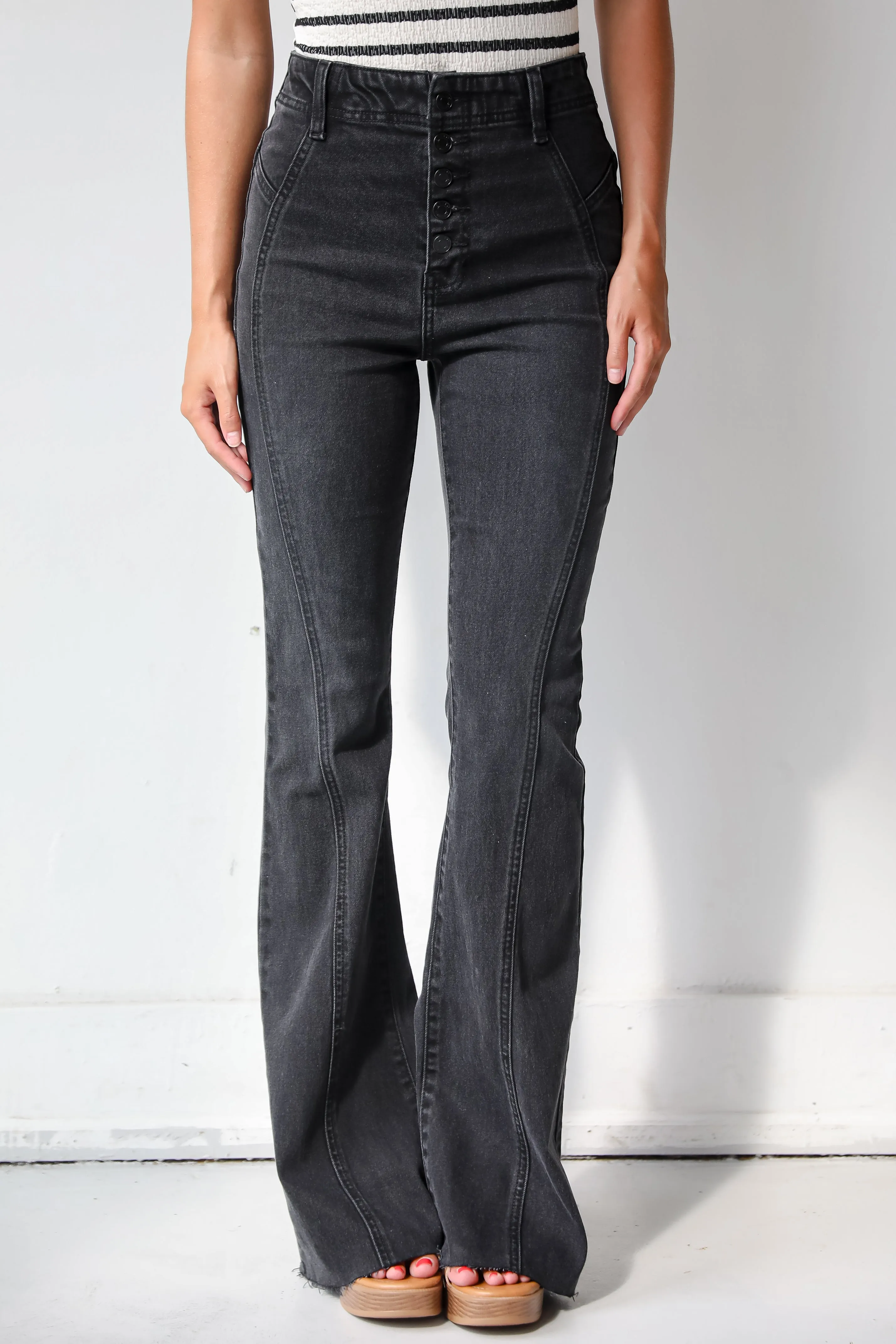 Zoey Black Flare Jeans