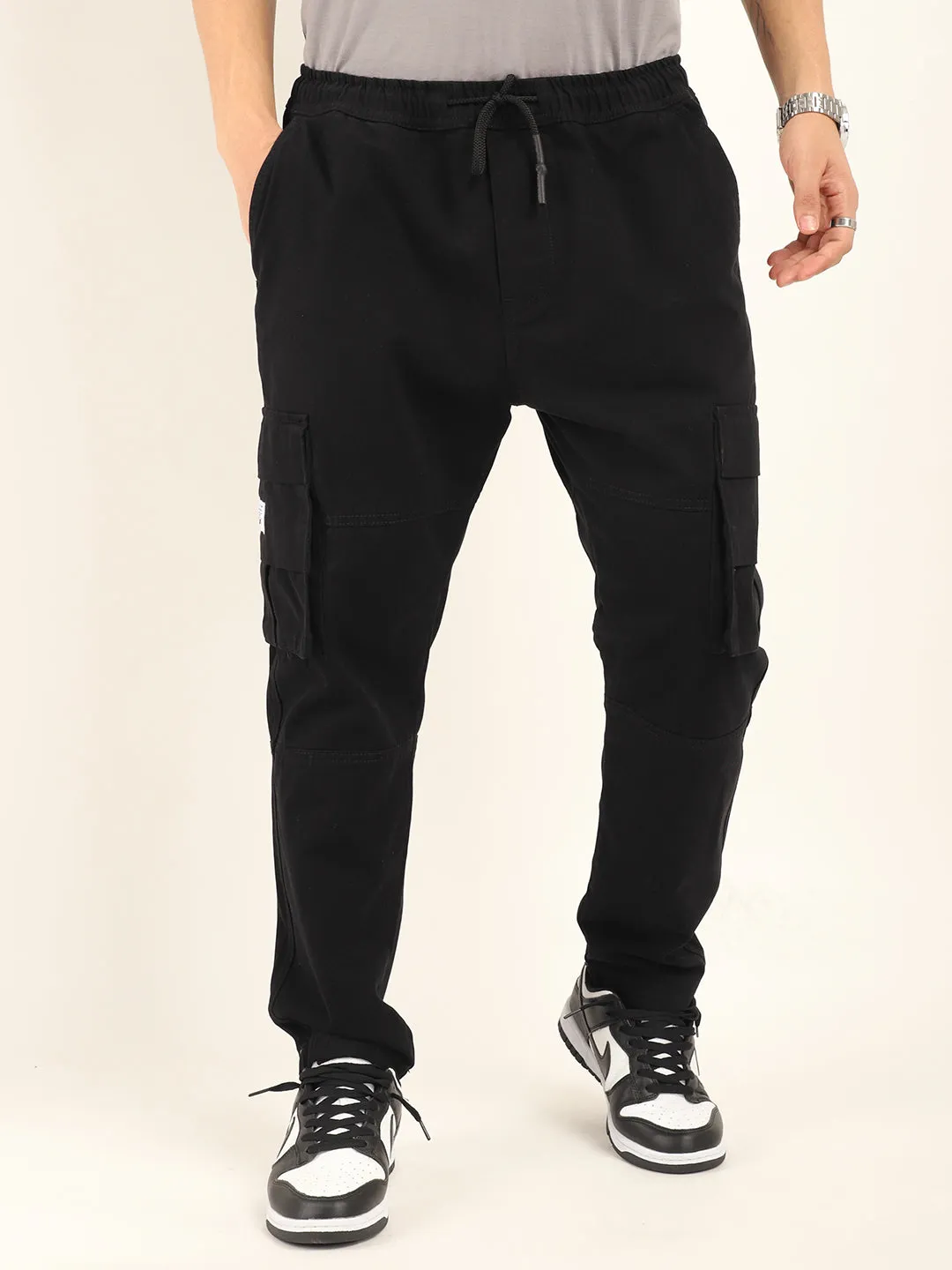 Zuko Full Length Black Plus Size Cargo